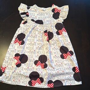 Etsy Disney Minnie Mouse print dress with Flutter Sleeves